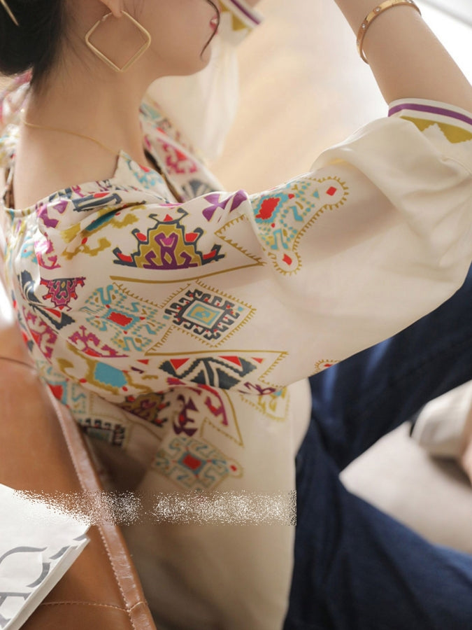 Nostalgic Henley Neck Shirt X2414