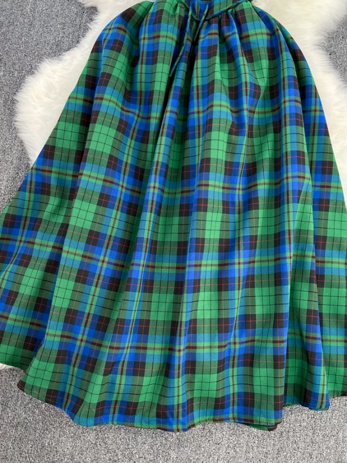 Check Sling Dress X2313