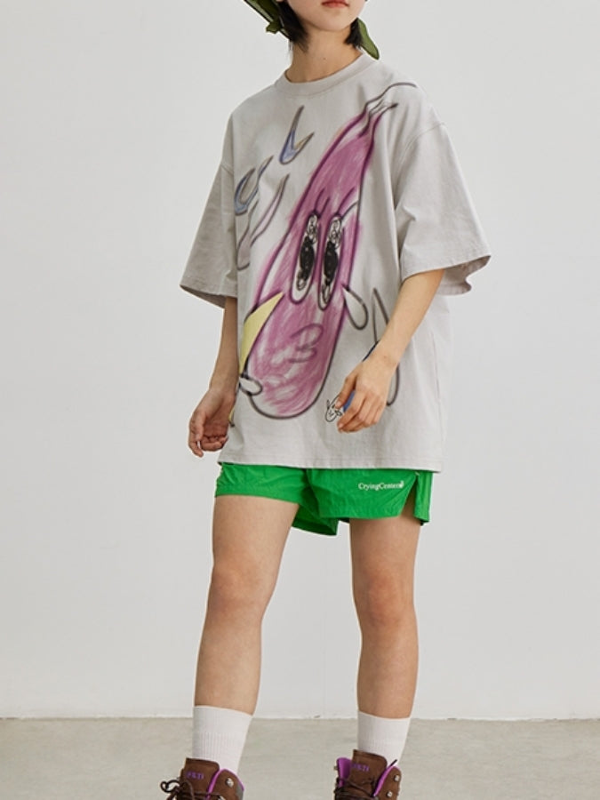 ユニークイラストTシャツ X2410