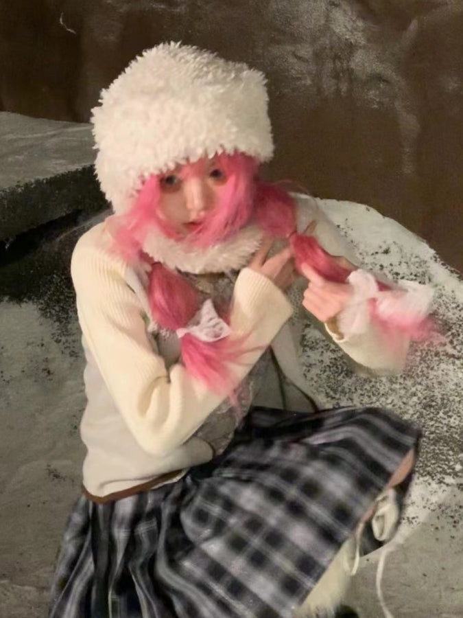 Animal Rabbit Boa Cap X2436