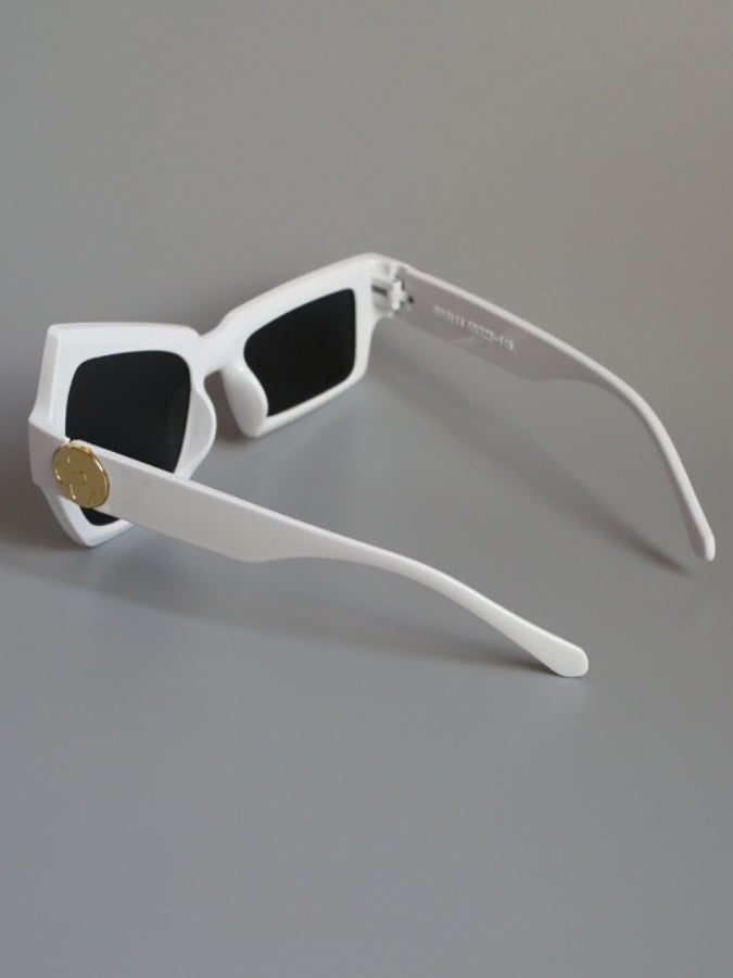 Asymmetrical design square frame sunglasses X2550