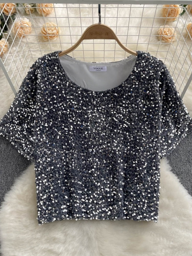 スパンコールTシャツ X2332
