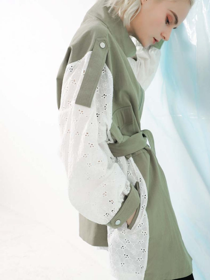 Flower Lace Docking Jacket X2503