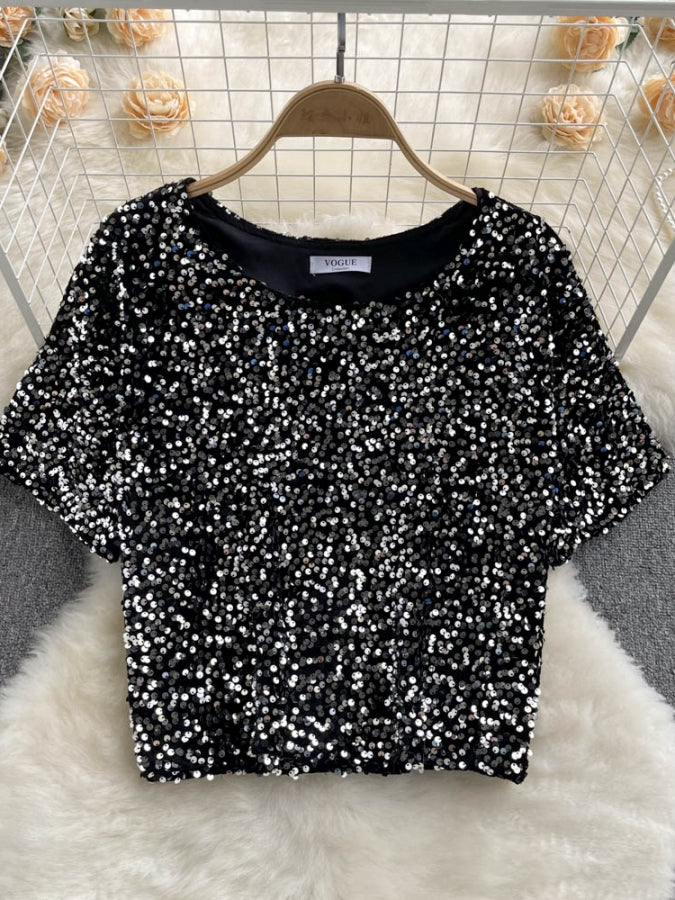 スパンコールTシャツ X2332