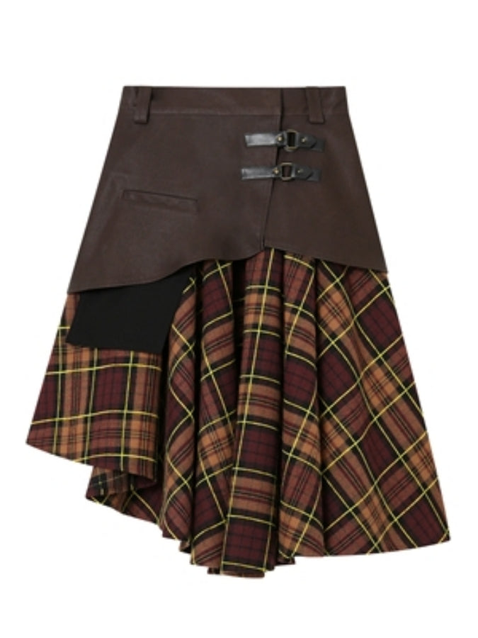 Layered Check Medium Skirt X2458