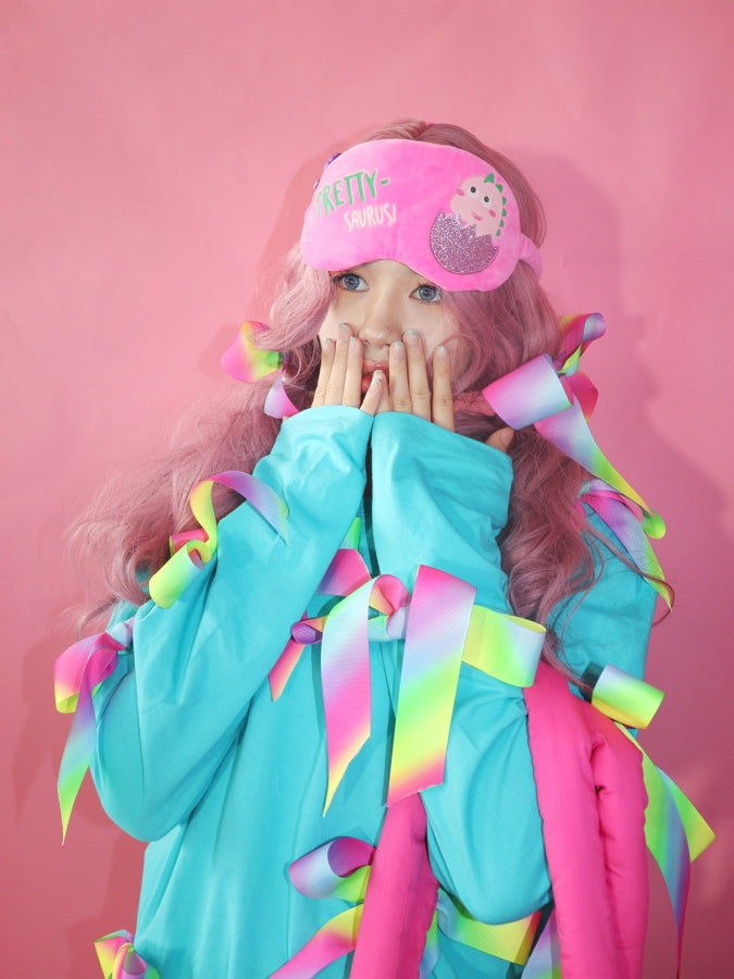 Ribbon Decoration Neon T-Shirt X2443