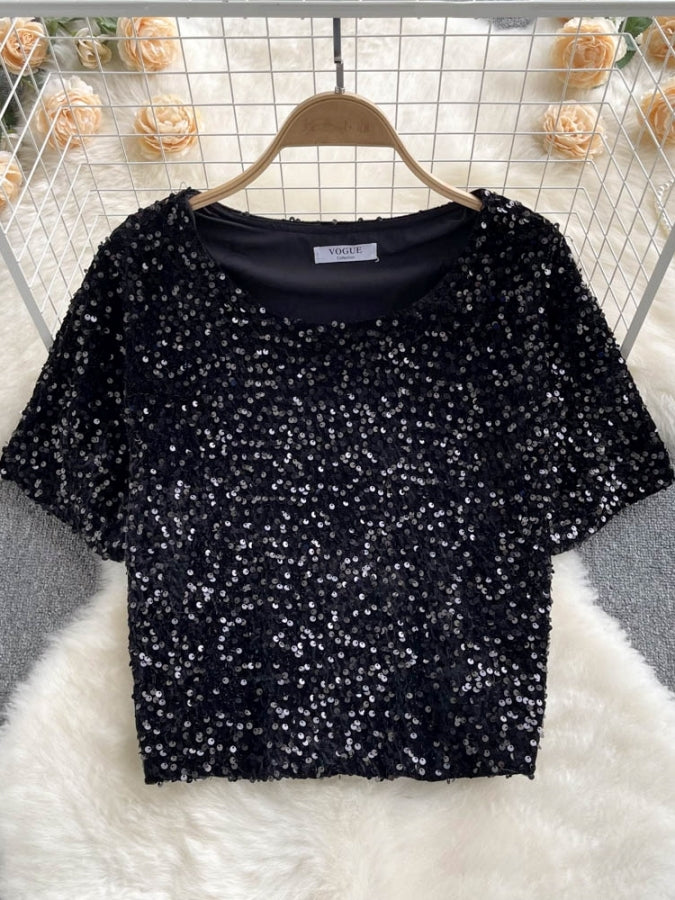 スパンコールTシャツ X2332
