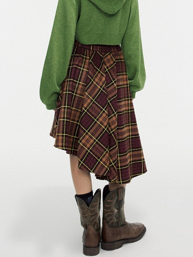 Layered Check Medium Skirt X2458