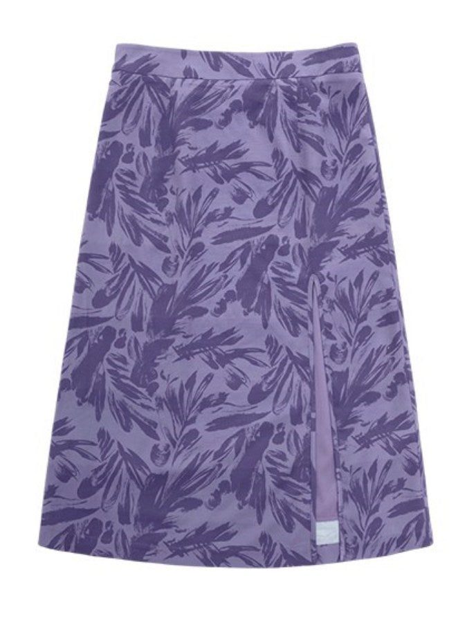 Botanical Deep Slit Skirt X2177