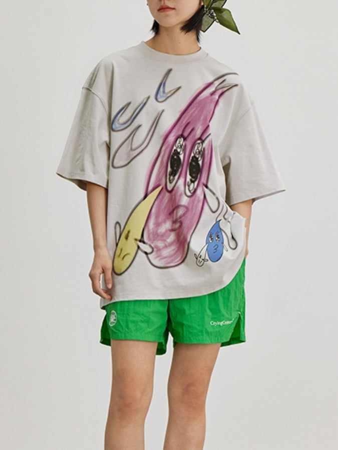 ユニークイラストTシャツ X2410
