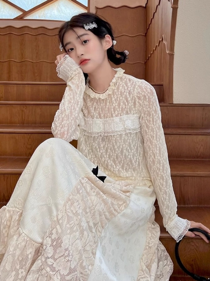 エッジフリルシアーボトミングシャツ X2516