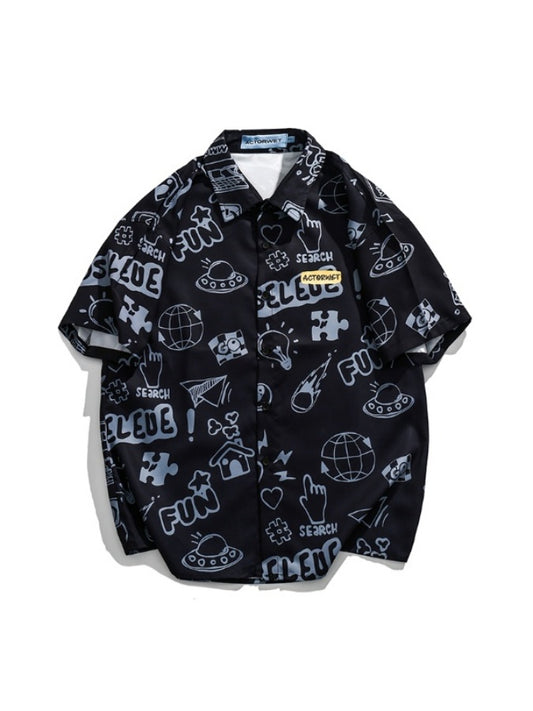 多印花夏季襯衫 X2399