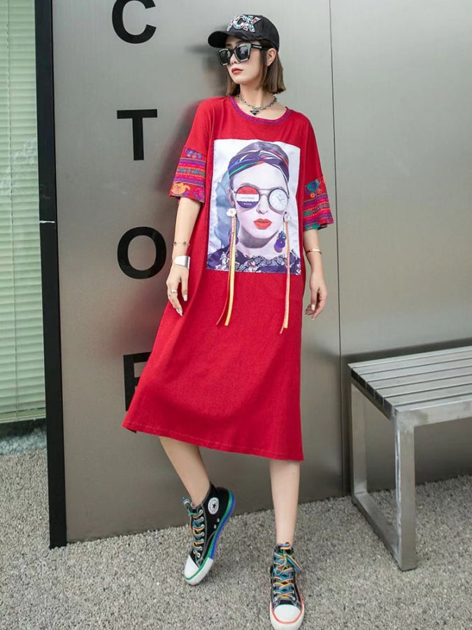 ヒューマングラフィックTシャツワンピース X2337