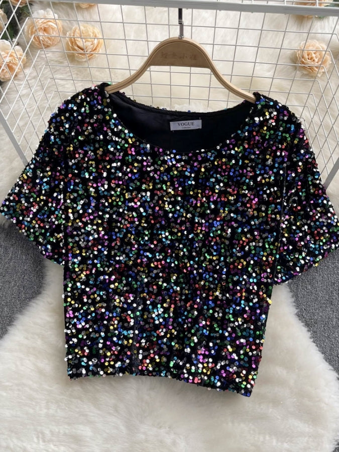 スパンコールTシャツ X2332
