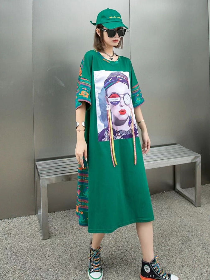 ヒューマングラフィックTシャツワンピース X2337