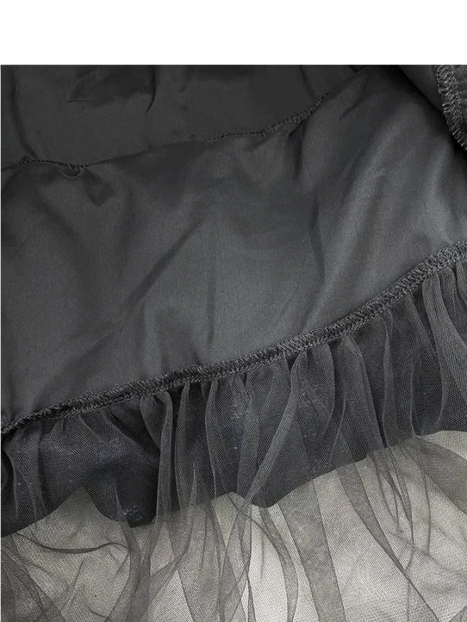 Check Mesh Medium Cake Skirt X3020