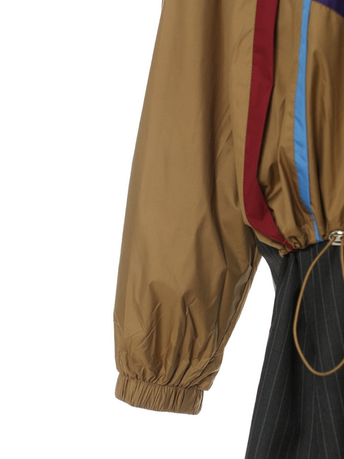 Docking Striped Dress Coat X2484
