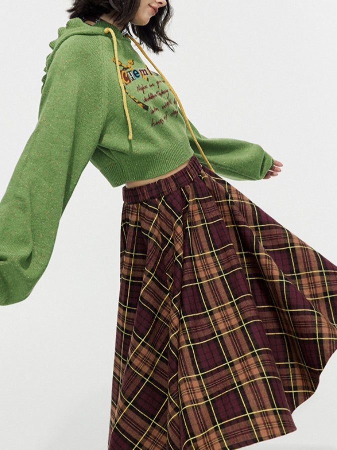 Layered Check Medium Skirt X2458