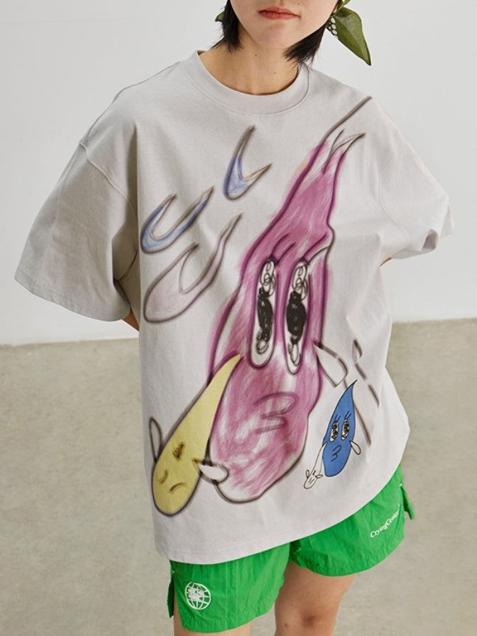 ユニークイラストTシャツ X2410