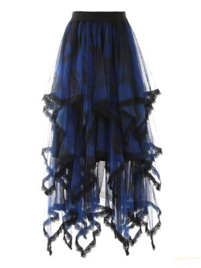 Random Design High Waist Tutu Long Skirt X2180
