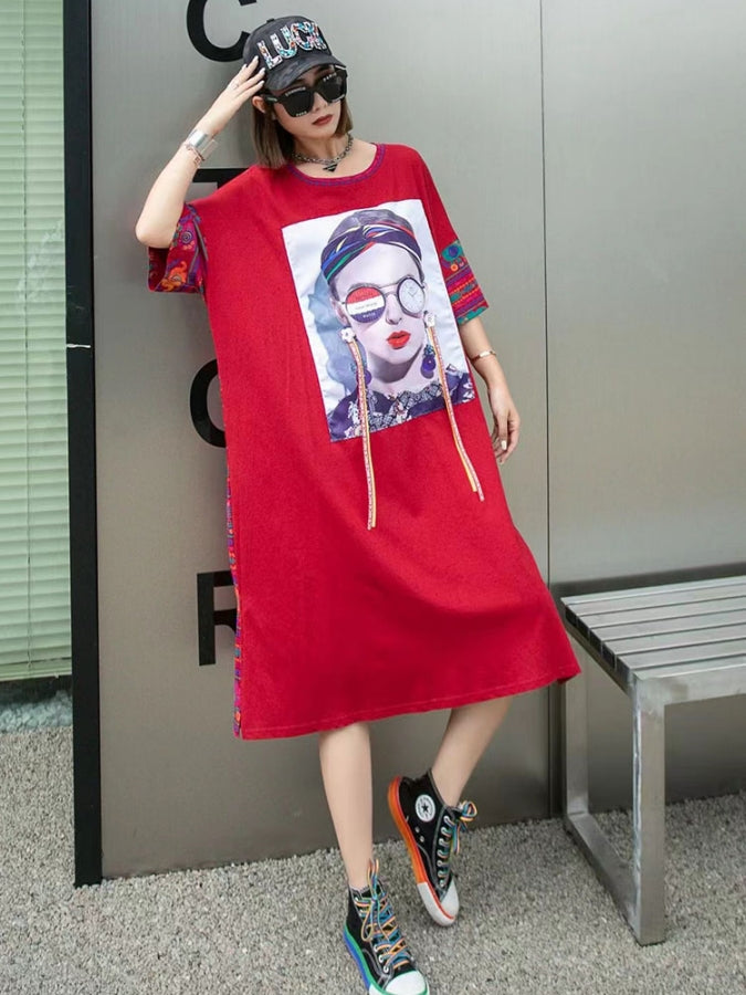 ヒューマングラフィックTシャツワンピース X2337