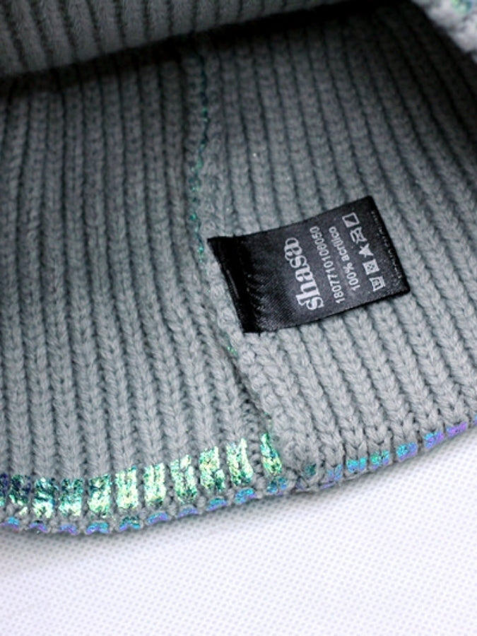 Unisex Metallic Roll Knit Cap X2544
