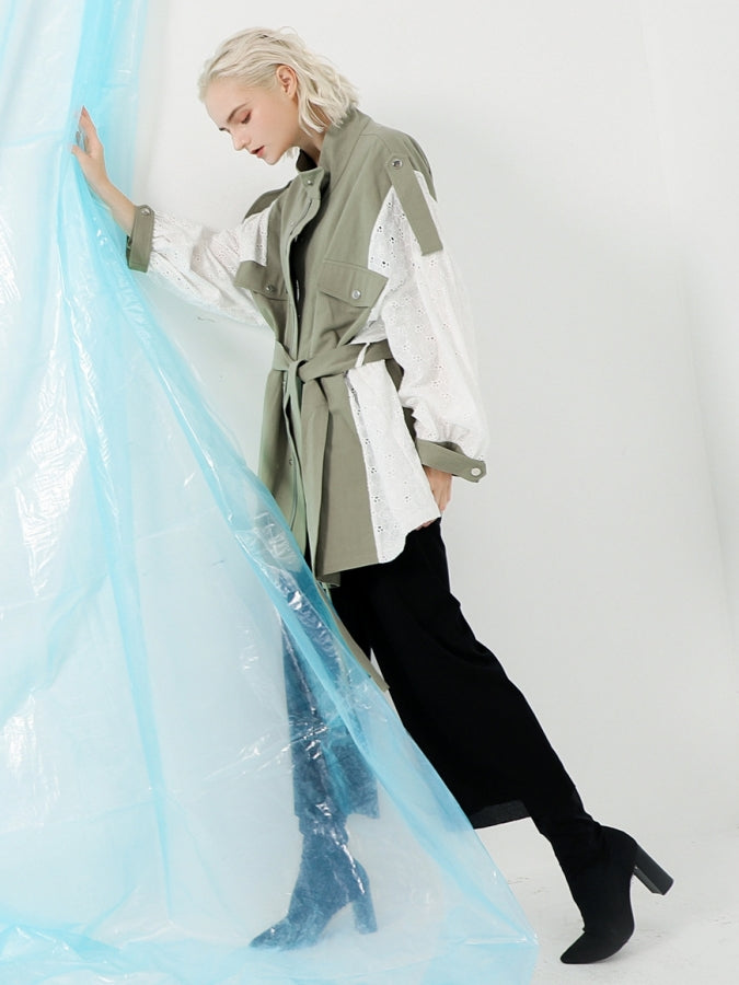 Flower Lace Docking Jacket X2503
