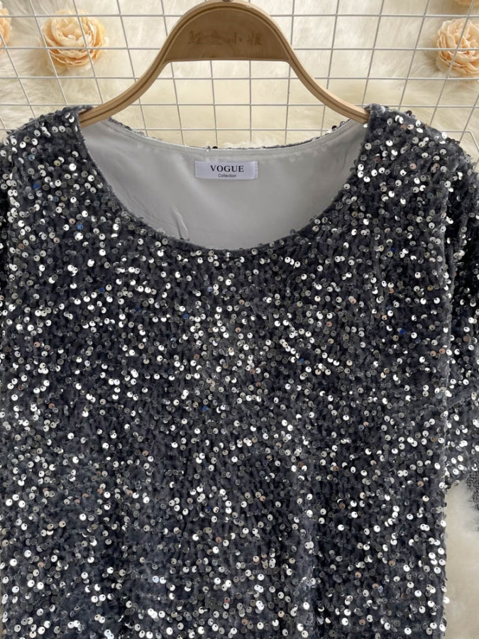 スパンコールTシャツ X2332