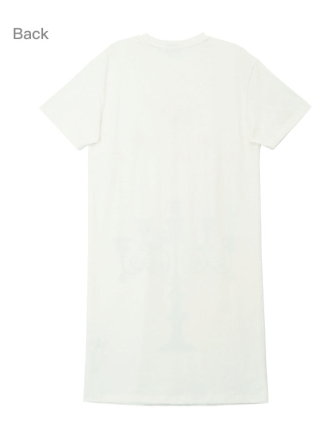 キャンドルプリントロングTシャツ X2378