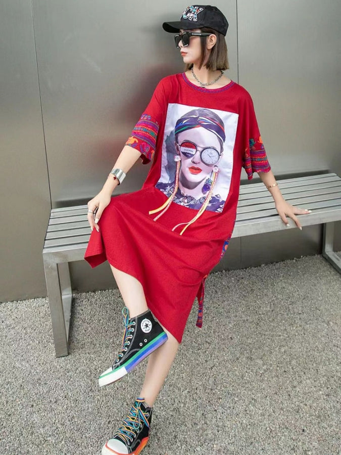 ヒューマングラフィックTシャツワンピース X2337