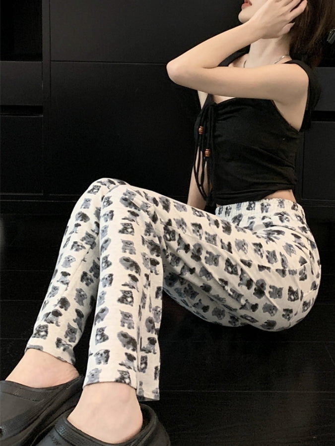 ドックプリントフレアパンツ X2388