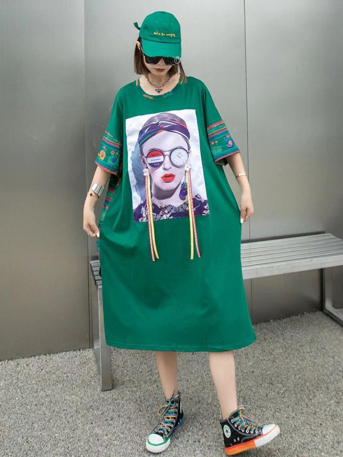 ヒューマングラフィックTシャツワンピース X2337