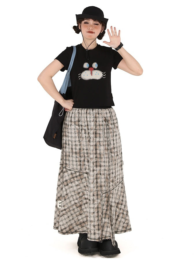 Cat face T-shirt X2744