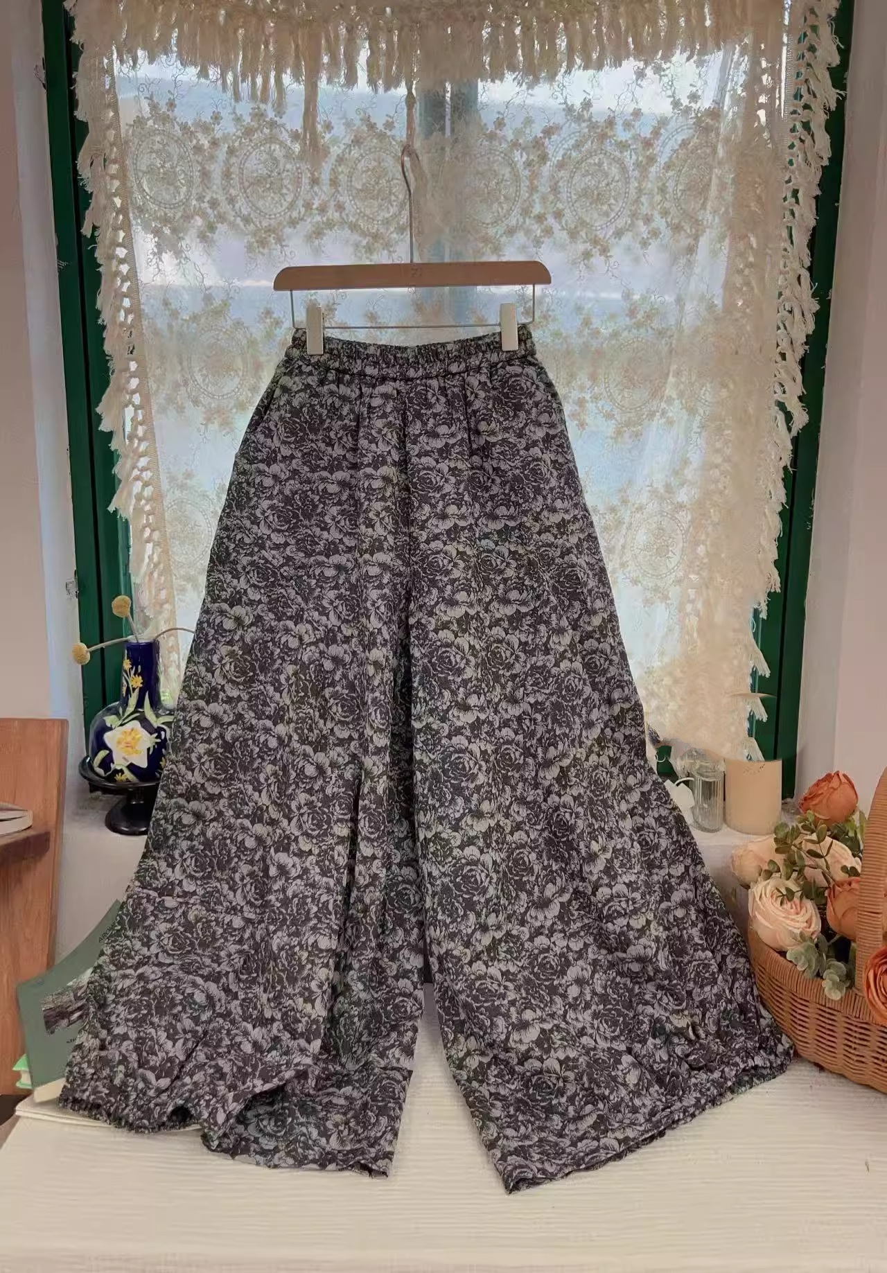 Vintage Inspired Loose Wide-Leg Lantern Pants X3363