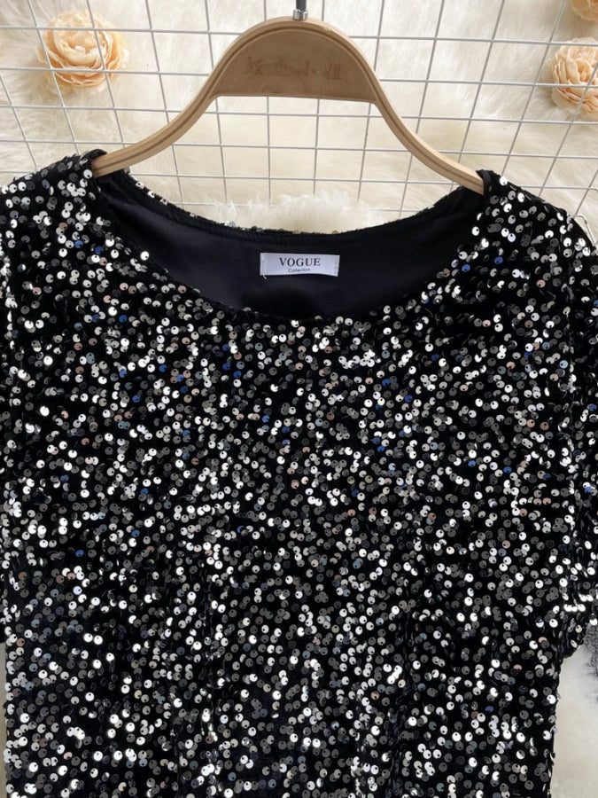 スパンコールTシャツ X2332