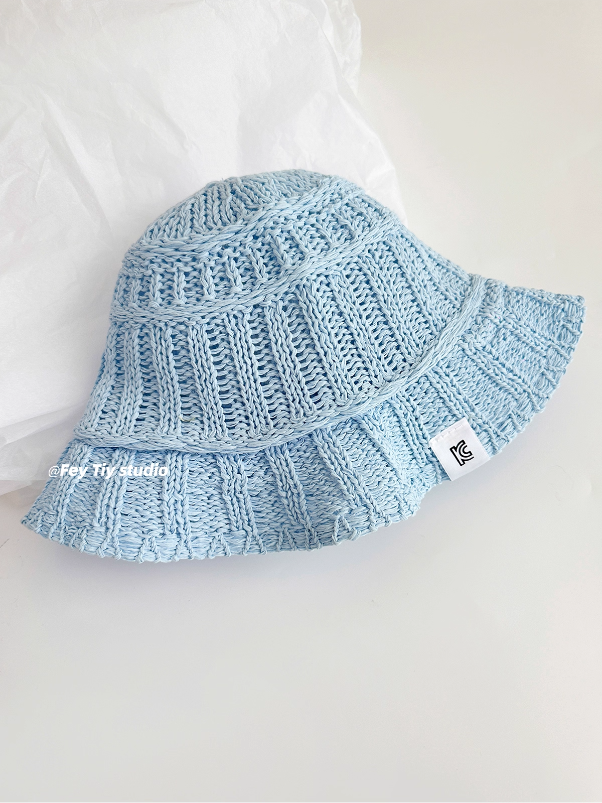 Foldable Knit Breathable Bucket Hat X3318