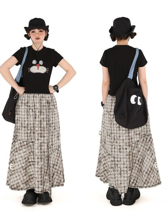 Cat face T-shirt X2744