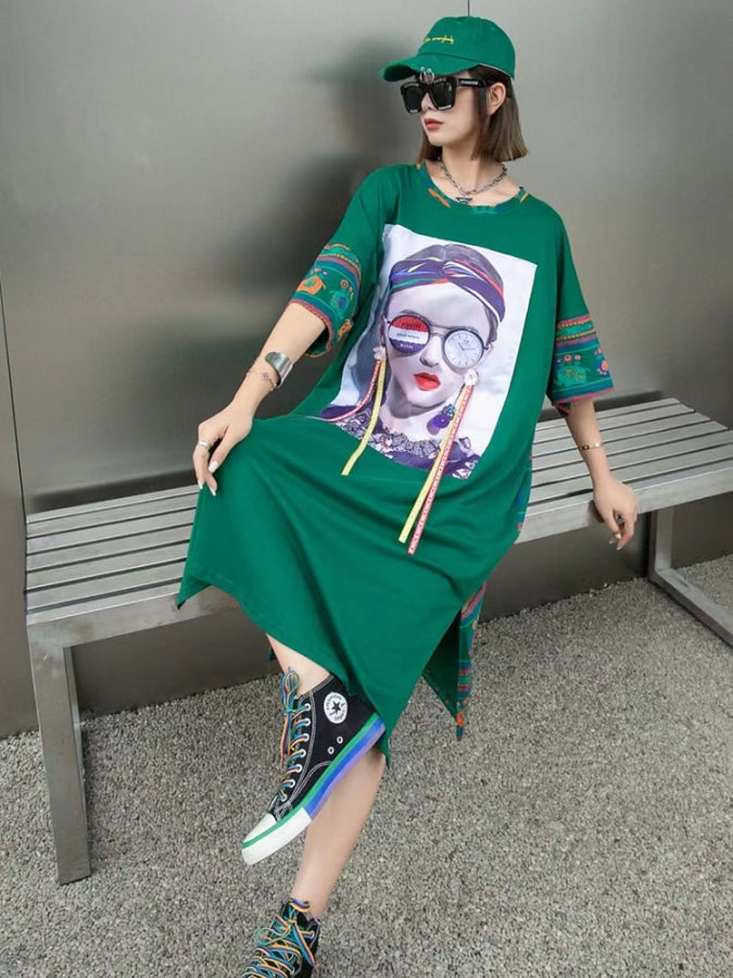 ヒューマングラフィックTシャツワンピース X2337