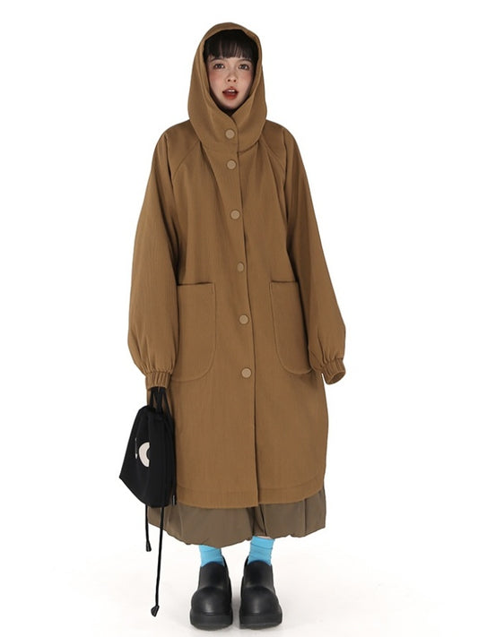 Loose silhouette coat X2586