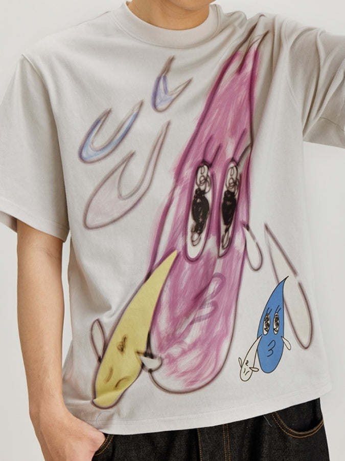 ユニークイラストTシャツ X2410