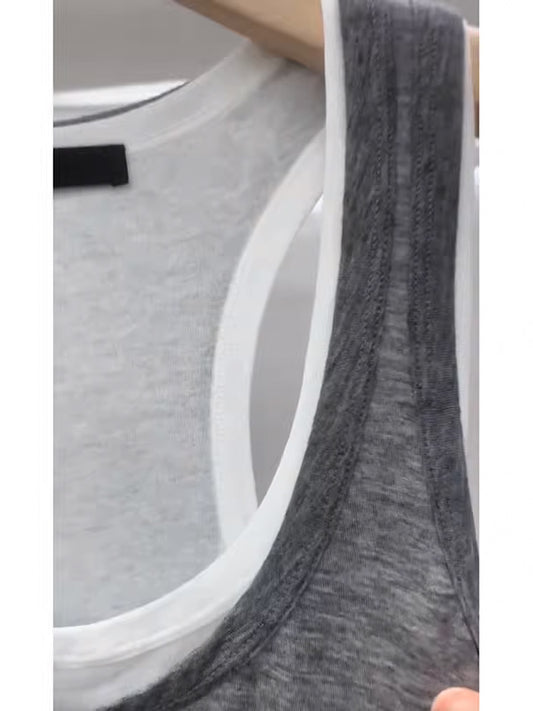 仿兩件式背心 X2819