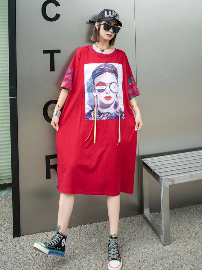 ヒューマングラフィックTシャツワンピース X2337