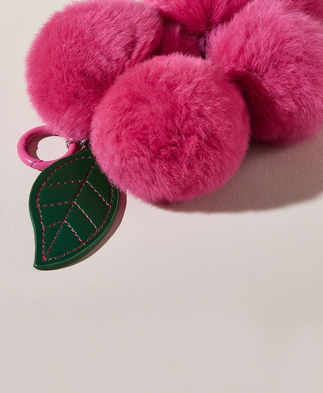 Fluffy grape key charm pendant X3100