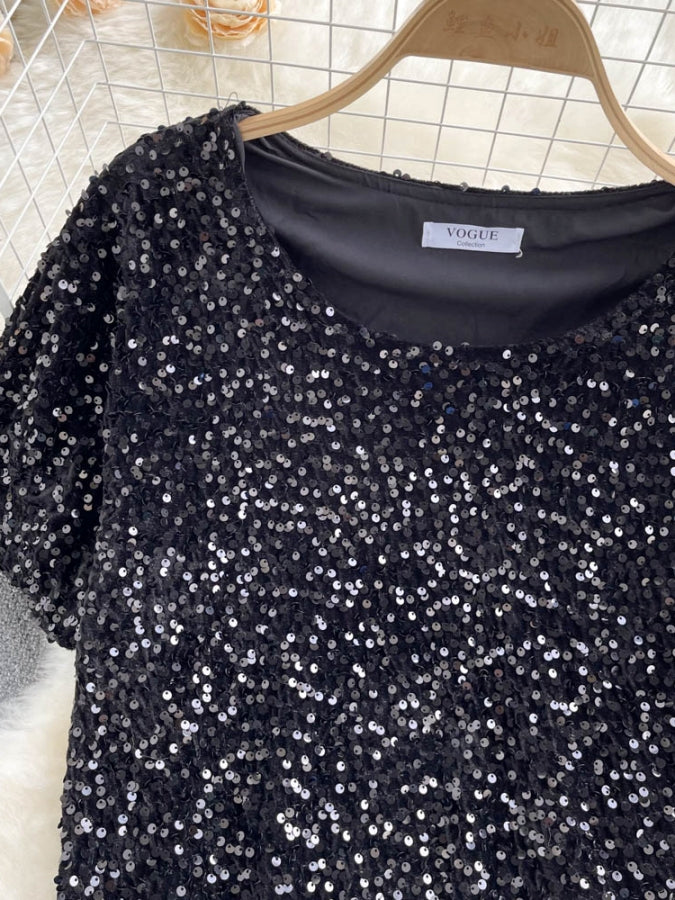 スパンコールTシャツ X2332