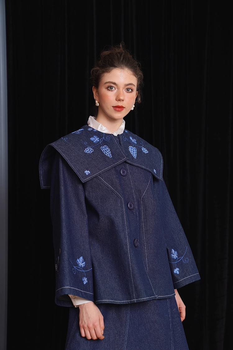 刺繡牛仔夾克 X3350