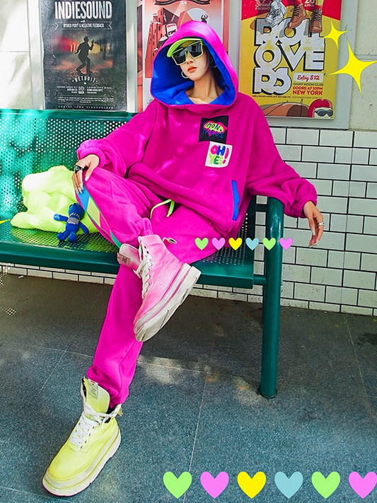 Letter Fleece Hoodie X3410