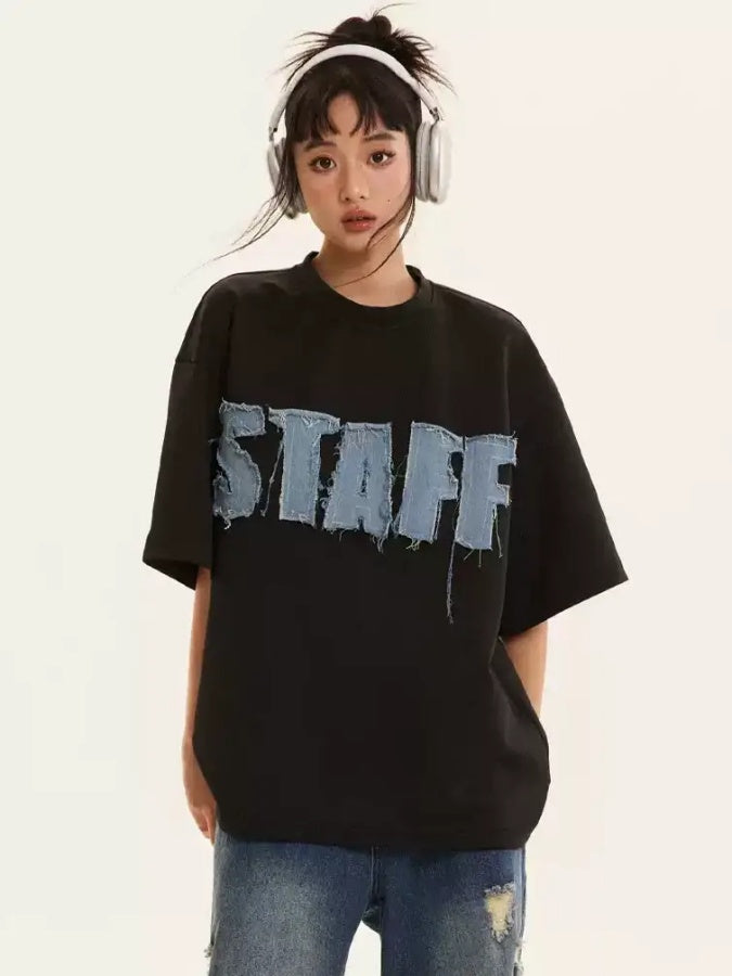 標誌寬鬆輪廓 T 卹 X2873