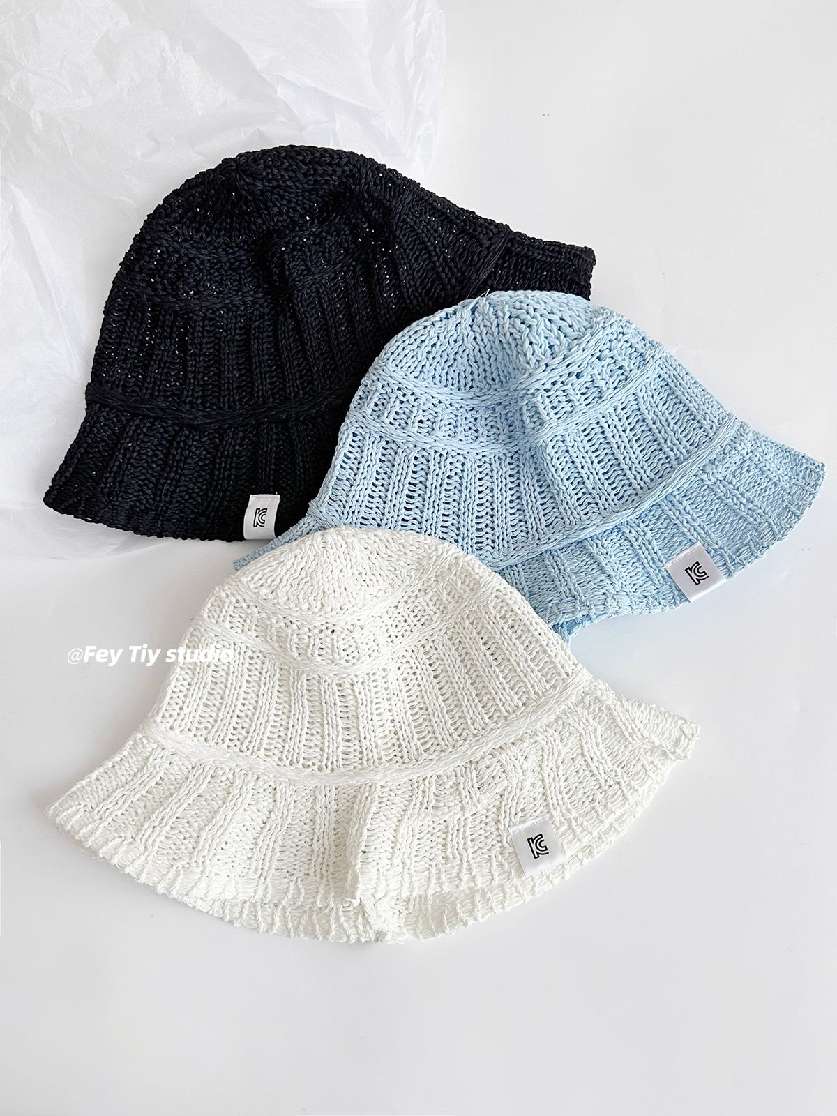 Foldable Knit Breathable Bucket Hat X3318
