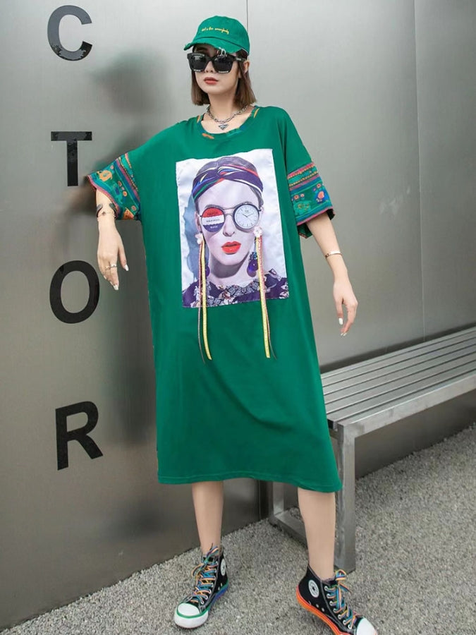 ヒューマングラフィックTシャツワンピース X2337