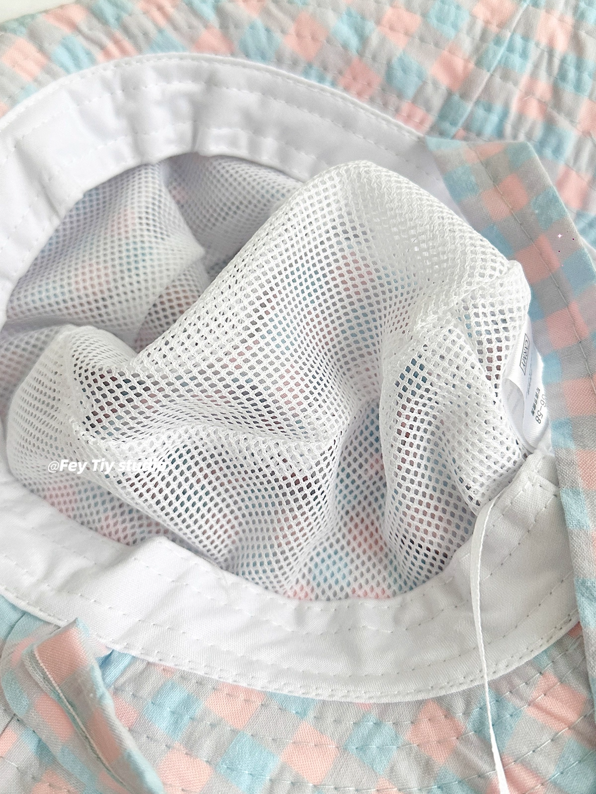 Ribbon Check Bucket Hat X3317